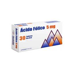 Acido folico 5mg x 30tab plus andex