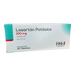 Losartan potasico 100mg x30tab h&m