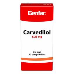 Carvedilol 6.25mg x 30comps genfar blister
