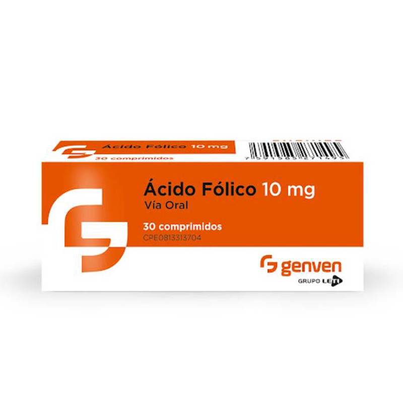Acido folico 10mg x 30tab genven