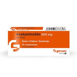 Acetaminofen 500mg x 10comp genven