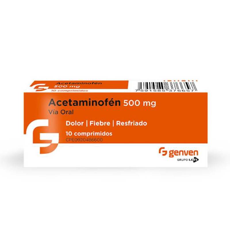 Acetaminofen 500mg x 10comp genven