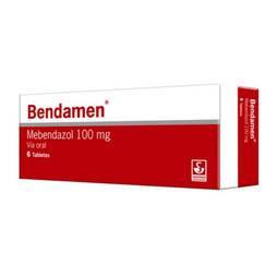 Bendamen (mebendazol) 100mg x6tab siegfried