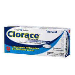 Clorace 500mg/4mg x 10tab 
