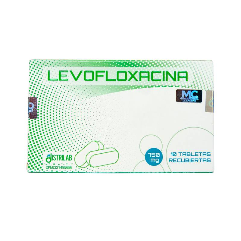 Levofloxacina 750mg x 10 tab distrilab