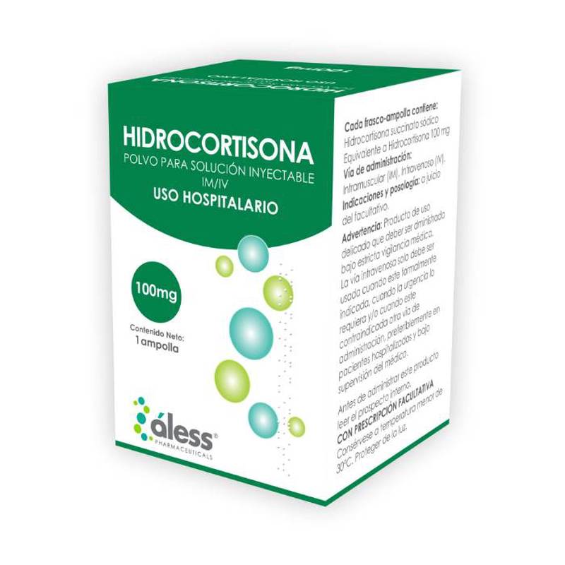 Hidrocortisona 100mg im/iv x1amp aless