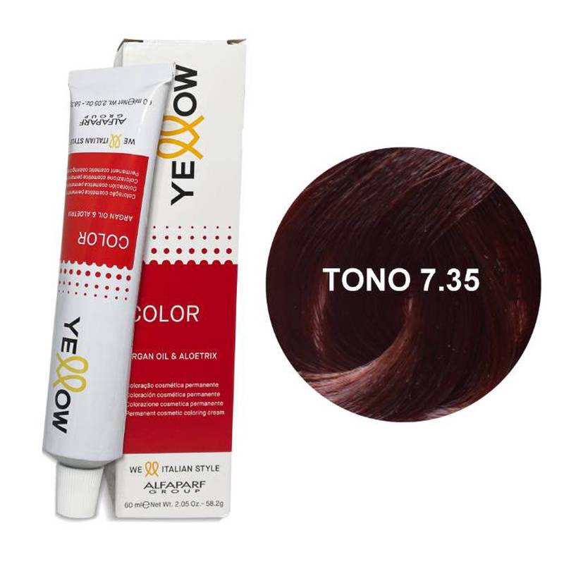 Tinte yellow 7.35 rubio dorado caoba