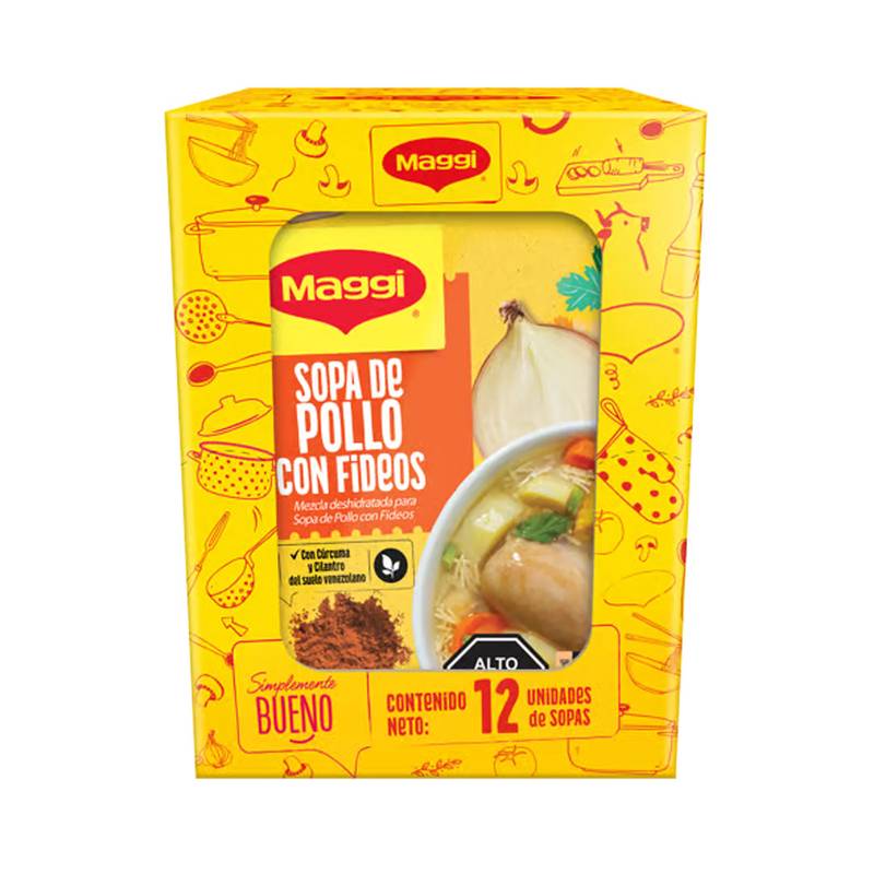 Sopa de pollo con fideos maggi 62g