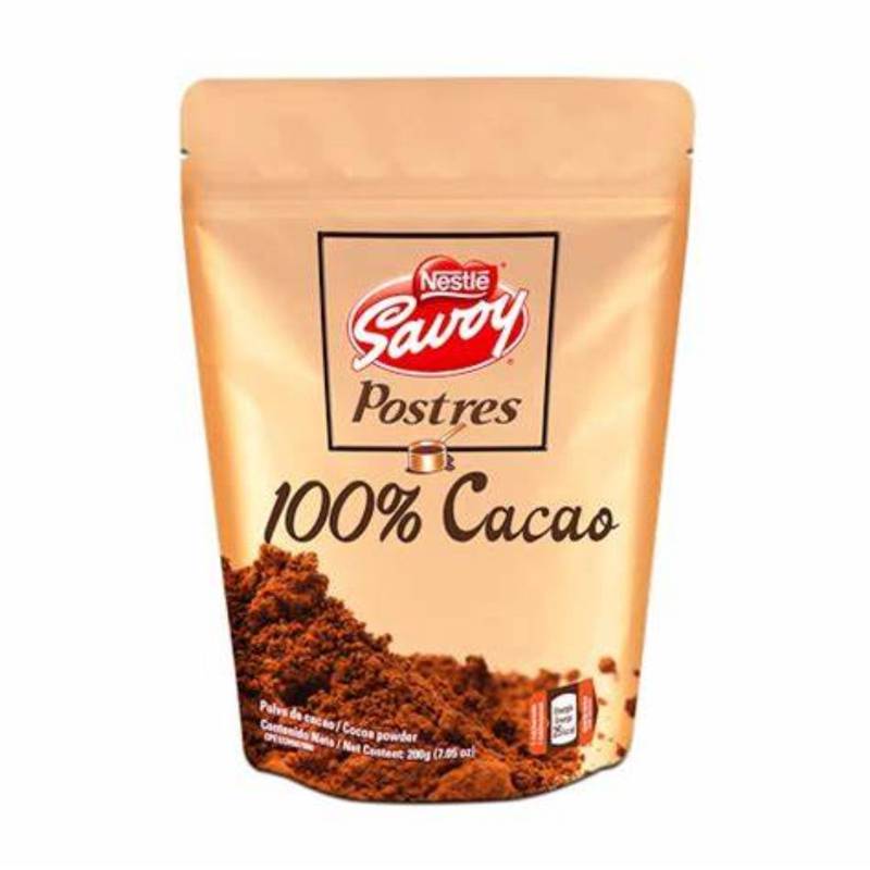 Chocolate postre 100% cacao 200 gr savoy
