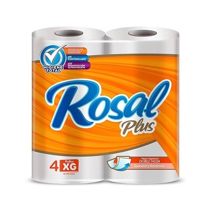 Papel hig rosal plus 400h x4 naranja