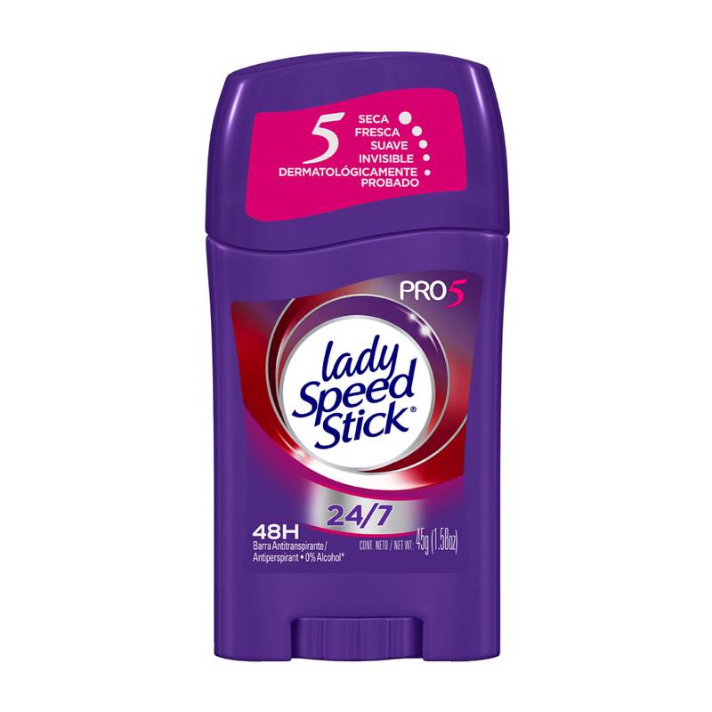 Desodorante lady speed stick pro5 barra 45gr