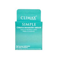 Climax preservativo simple x3