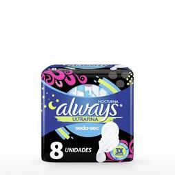 Toallas sanitarias always noche x8toallas