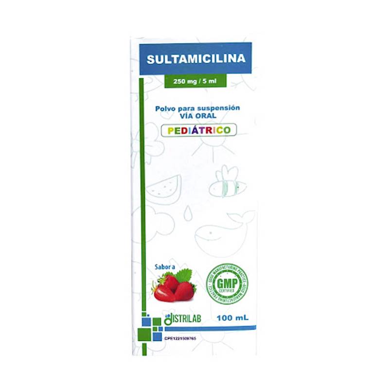 Sultamicilina 250mg/5mg susp x 100ml distrilab
