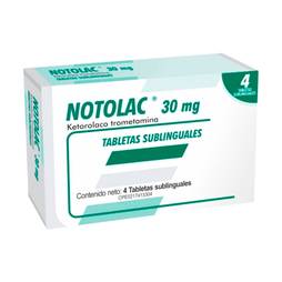 Notolac 30mg x 4tab sublingual