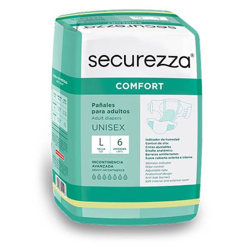 Securezza panal p/adulto comfort l reg x6