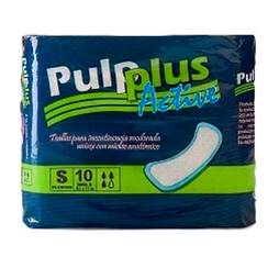 Toallas sanitarias pulp plus active talla s x10 und