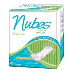 Protectores diarios nubes x 40