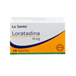 Loratadina 10mg x10tab la sante