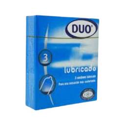 Duo preservativo lubricado x3