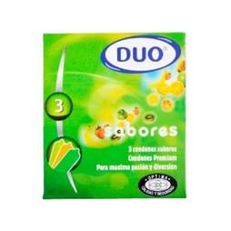 Duo preservativo sabores x3