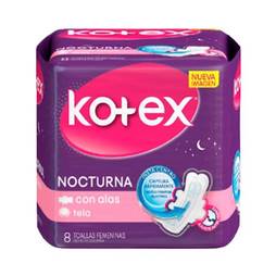 Toallas sanitarias kotex nocturna x 8 unid