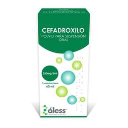 Cefadroxilo susp 250mg/5ml x 60ml aless