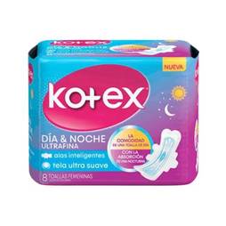 Toallas sanitaria dia/noche kotex x8