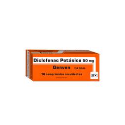 Diclofenac potasico 50mg x10tab genven