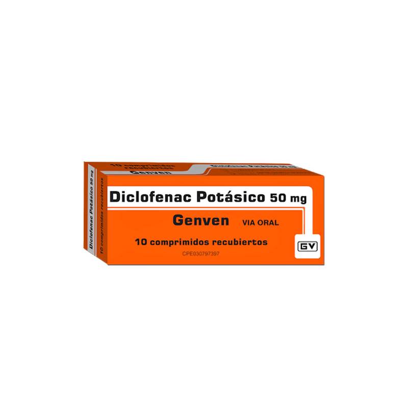 Diclofenac potasico 50mg x10tab genven
