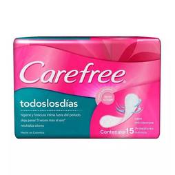Protectores diarios carefree s/p x15