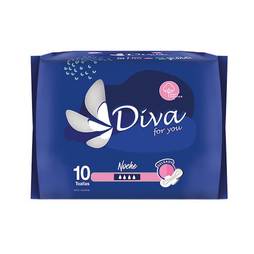 Toallas sanitaria diva delgada noche x10