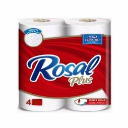 Papel hig rosal plus x180h x4 rojo