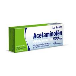 Acetaminofen 500mg x 20tab la sante
