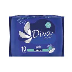 Toallas sanitaria diva ultra delgada noche x 10uni