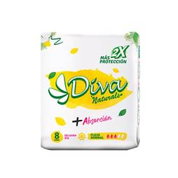 Toallas sanitarias diva dia natural x8und