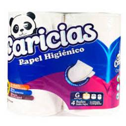 Papel higienico caricias 400h x4und