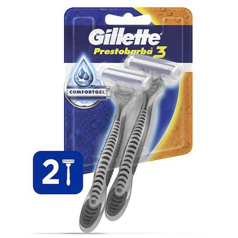 Afeitadora gillette prestobarba 3 x2