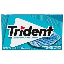 Chicle trident wintergreen x14 sticks