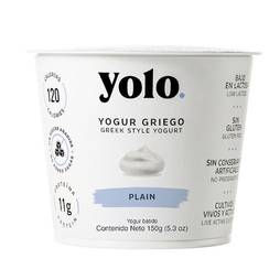 Yogurt griego plain 150gr yolo