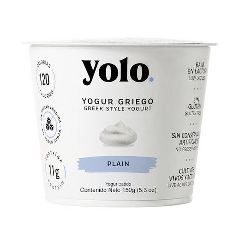 Yogurt griego plain 150gr yolo