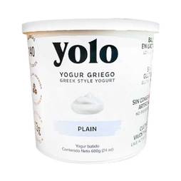 Yogurt griego plain 680g yolo