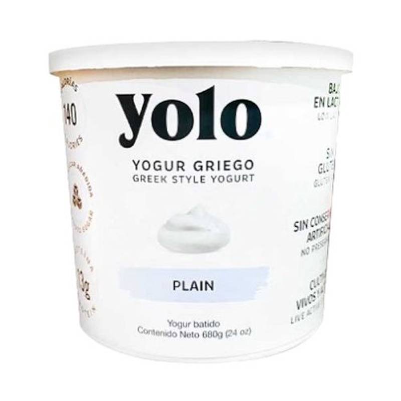 Yogurt griego plain 680g yolo